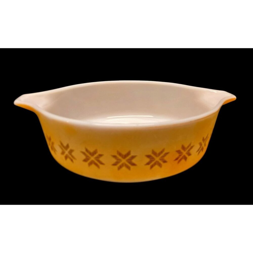 Town and Country Pyrex Handled Dish #471 1 Pt Orange No Lid